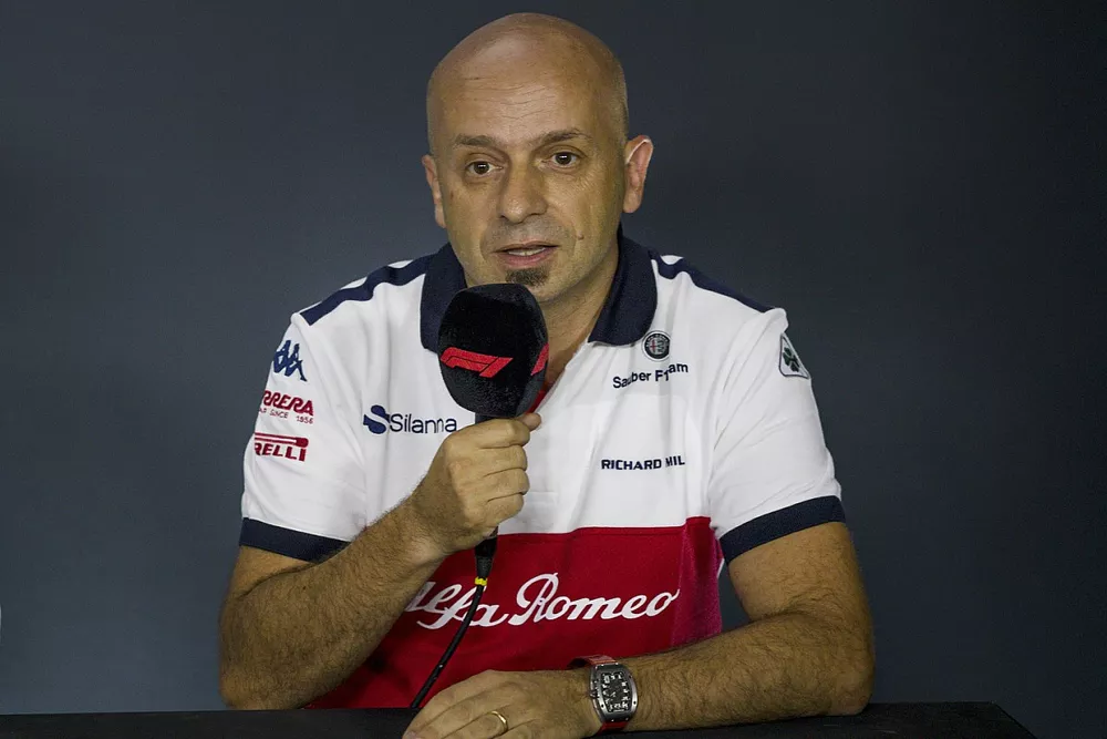 Simone Resta, directeur technique Sauber F1 Team lors de la conf&eacute;rence de presse