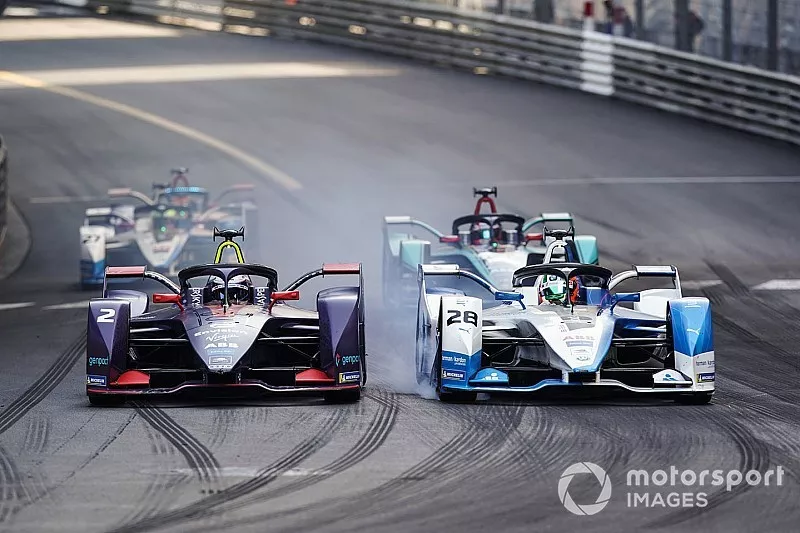 Antonio Felix da Costa, BMW I Andretti Motorsports, BMW iFE.18, Sam Bird, Envision Virgin Racing, Audi e-tron FE05                                