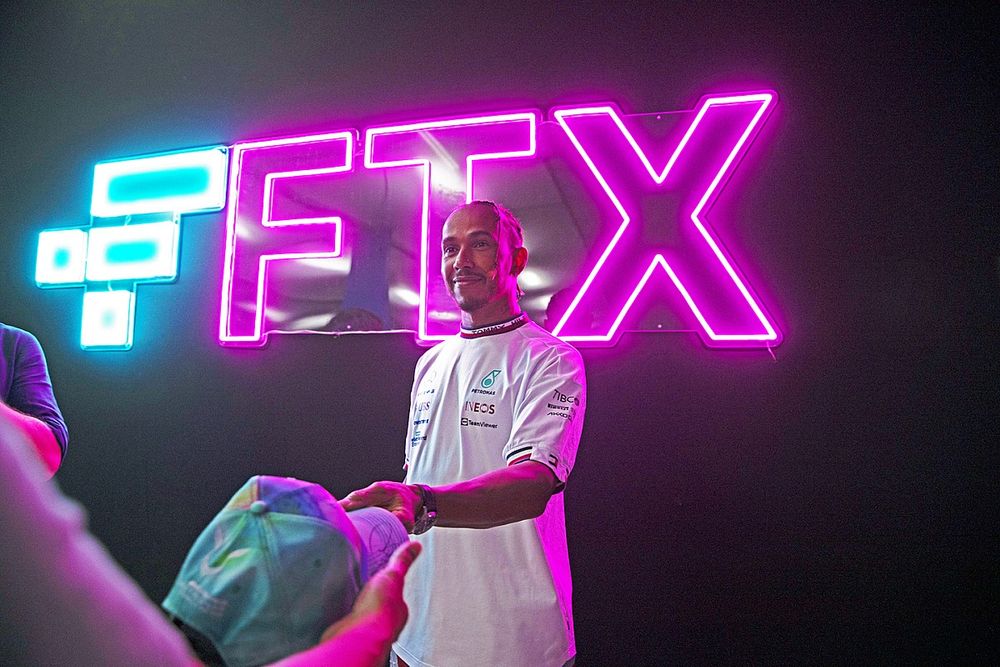 Lewis Hamilton, Mercedes en un anuncio de FTX
