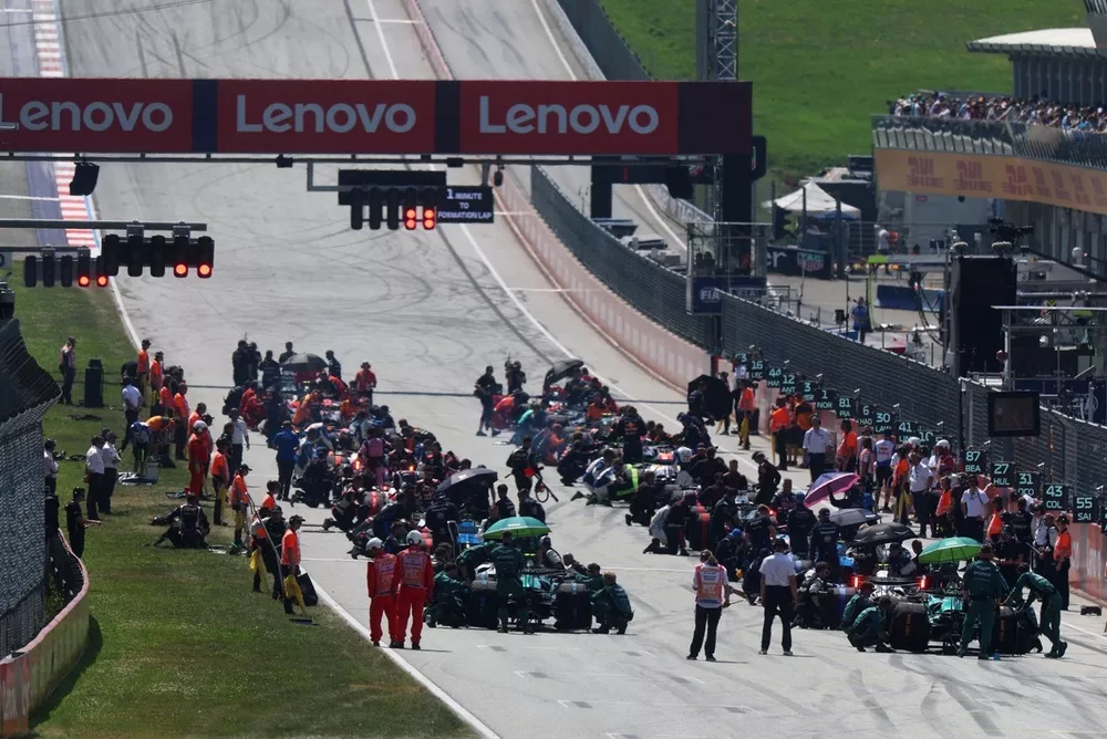 La grille de d&eacute;part du GP d'Autriche