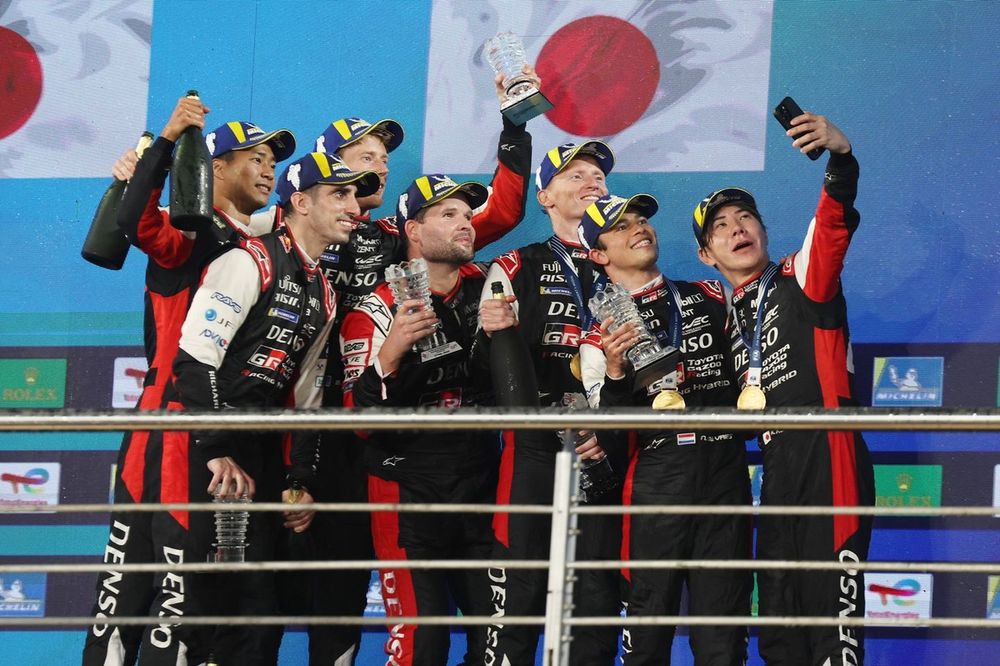 #8 Toyota Gazoo Racing Toyota GR010 - Hybrid: S&eacute;bastien Buemi, Brendon Hartley, Ry? Hirakawa, #7 Toyota Gazoo Racing Toyota GR010 - Hybrid: Mike Conway, Kamui Kobayashi, Nyck De Vries