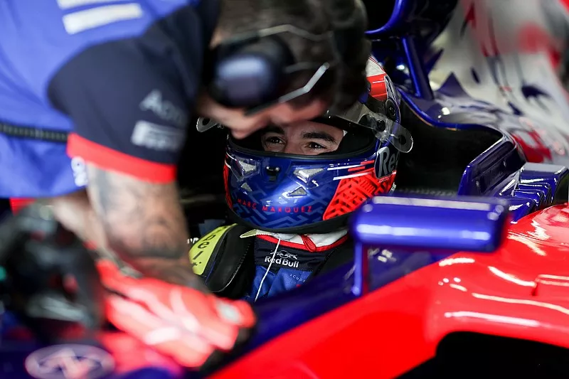 Marc Marquez tests the Toro Rosso F1 car