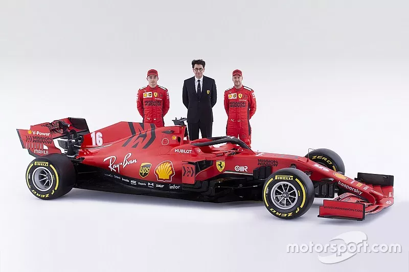Sebastian Vettel, Ferrari, Charles Leclerc, Ferrari, Mattia Binotto, Team Principal Ferrari, Ferrari SF1000