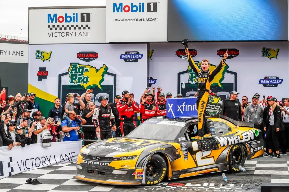 Race winner Jesse Love, Richard Childress Racing, WAT Chevrolet Camaro