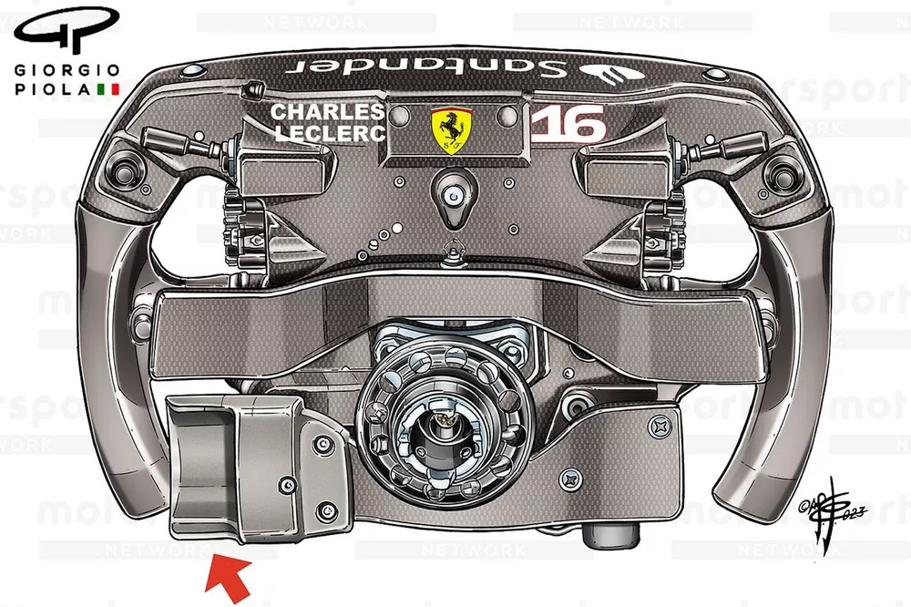 Steering wheel of Charles Leclerc, Ferrari SF-24 