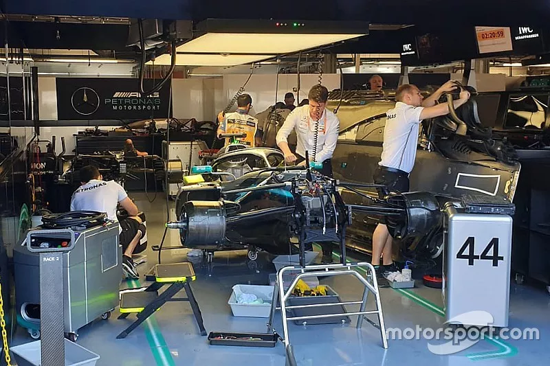 La voiture de Lewis Hamilton, Mercedes AMG F1