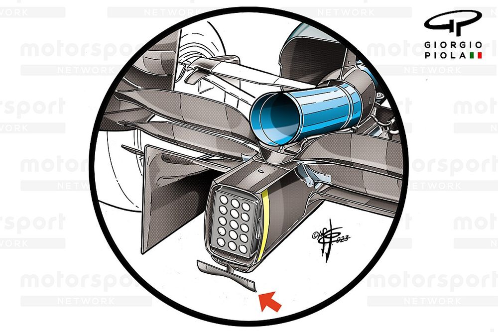 Aston Martin AMR23 nueva aleta