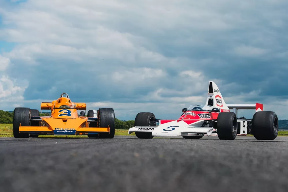 McLaren M16 Indy 500 winner of 1974, McLaren M23 F1