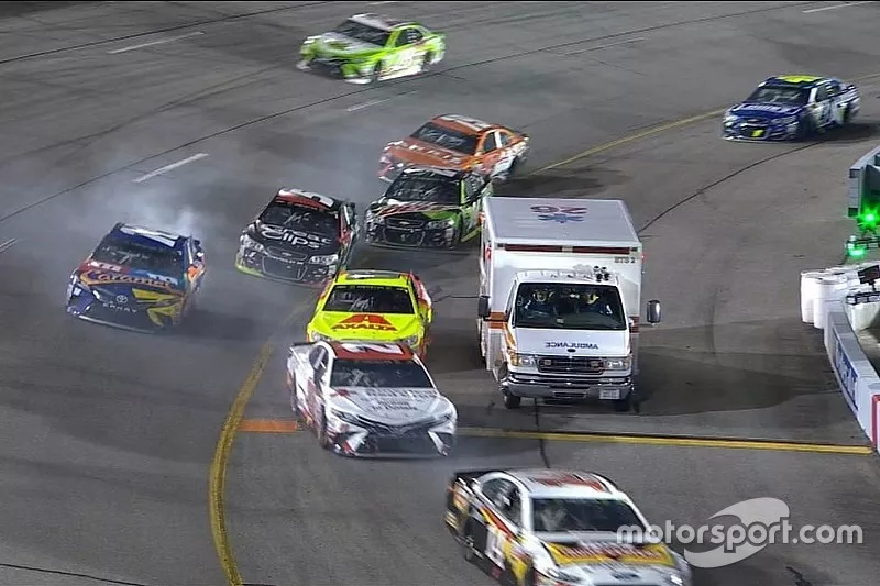 Ambulance blocking pit entrance