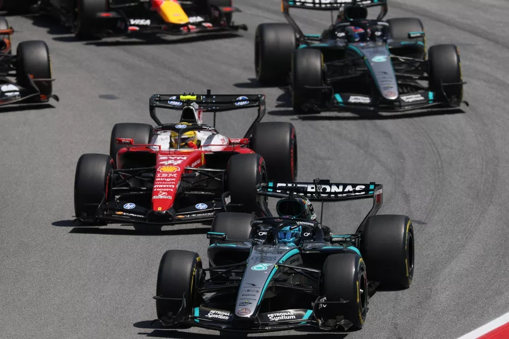 Andrea Kimi Antonelli, Mercedes, Lewis Hamilton, Ferrari, George Russell, Mercedes