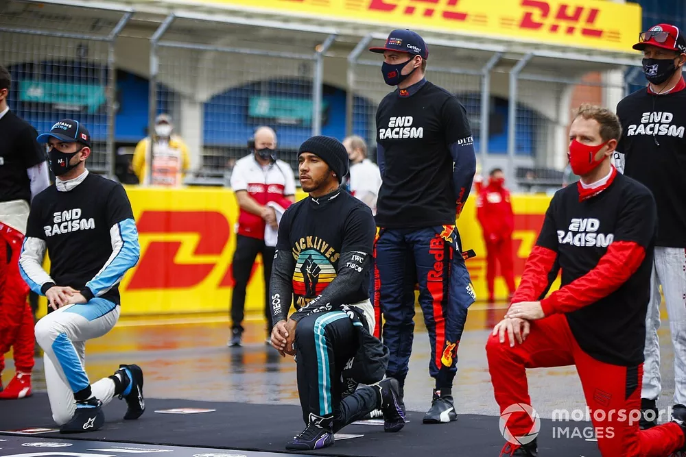 Lando Norris, McLaren, Lewis Hamilton, Mercedes-AMG F1, Max Verstappen, Red Bull Racing, Sebastian Vettel, Ferrari, y los dem&aacute;s pilotos