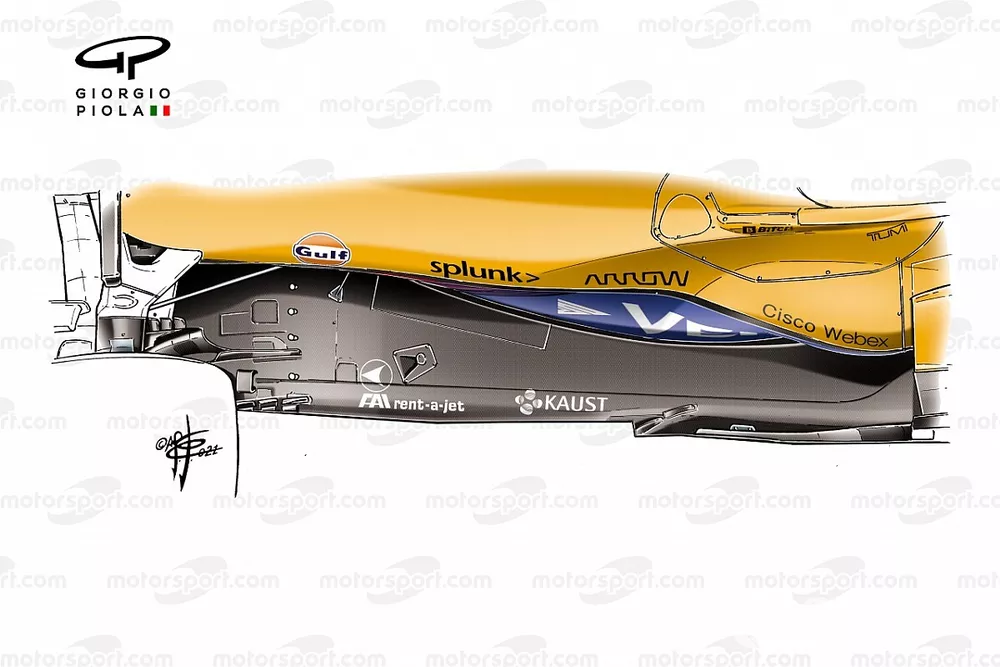 McLaren MCL35M new floor