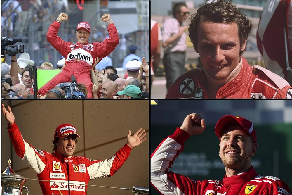 Ganadores Ferrari historia F1