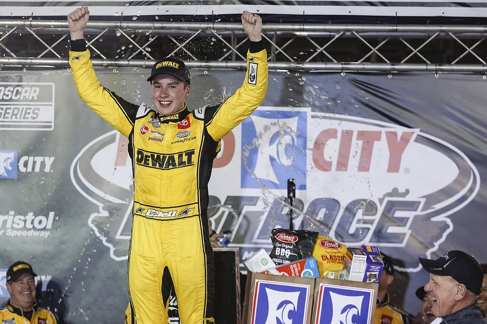 Race winner Christopher Bell, Joe Gibbs Racing, Toyota Camry