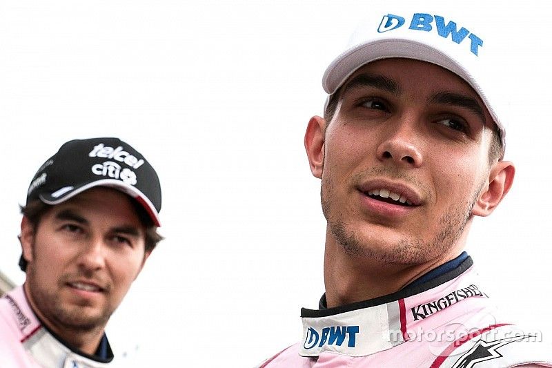 Sergio P&eacute;rez, Sahara Force India y Esteban Ocon, Sahara Force India