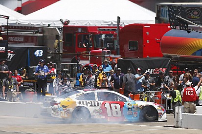 Kyle Busch's day ends in a "fireball" at Michigan