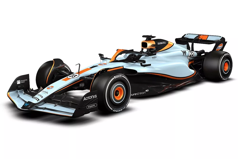 Williams FW45 Heritage Gulf livery