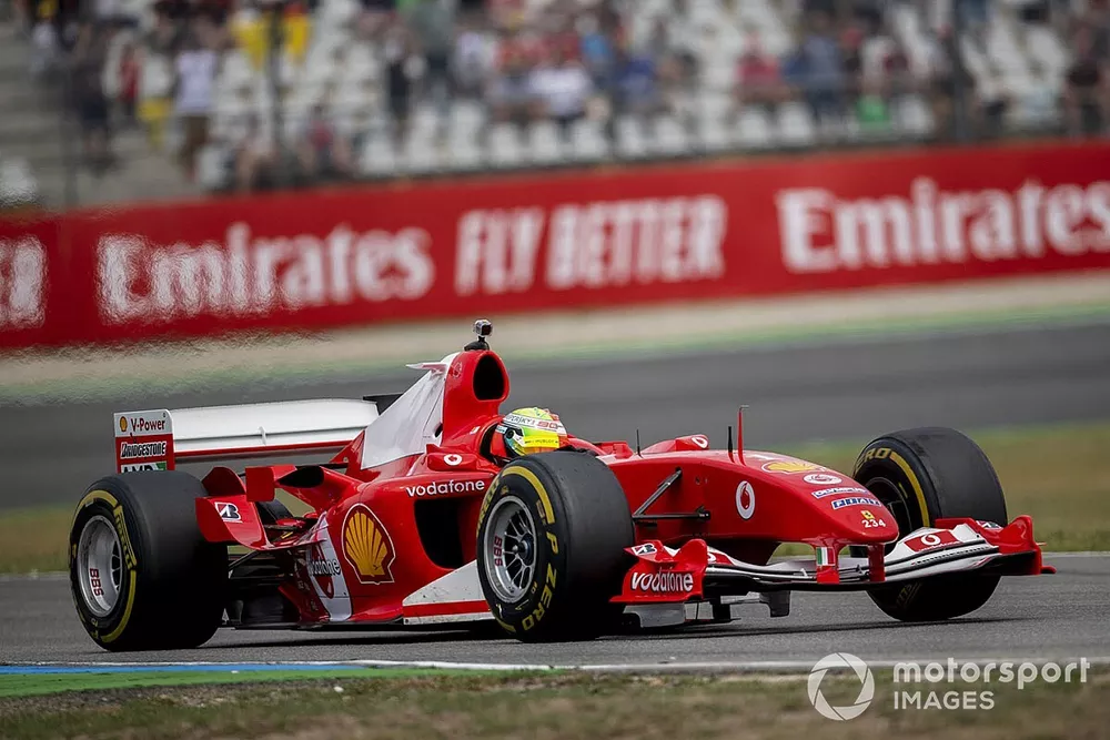 Mick Schumacher drives the Ferrari F2004