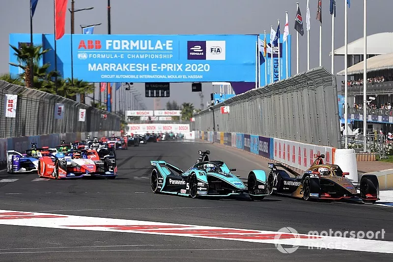 Jean-Eric Vergne, DS Techeetah, DS E-Tense FE20 James Calado, Jaguar Racing, Jaguar I-Type 4, J&eacute;r&ocirc;me d'Ambrosio, Mahindra Racing, M6Electro 