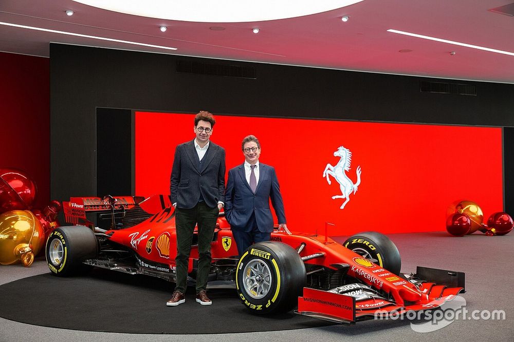 Mattia Binotto, Team Principal Ferrari and 
Louis Camilleri, Ferrari Chairman at the Ferrari 