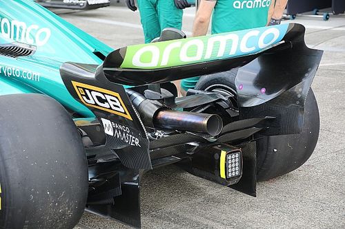 Fotos: Aston Martin F1 teme la TD018 y mide la flexión del alerón