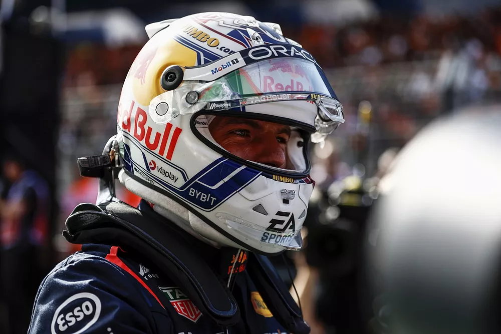 Pole man Max Verstappen, Red Bull Racing, in Parc Ferme