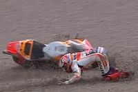 V&iacute;deo: triple ca&iacute;da de Marc M&aacute;rquez en la Q1 y Q2 de Alemania