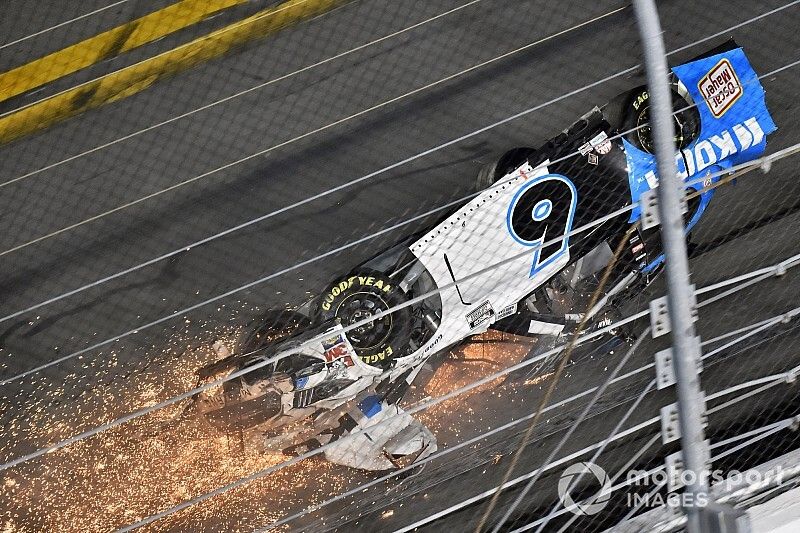 Crash of Ryan Newman, Roush Fenway Racing, Ford Mustang Koch Industries