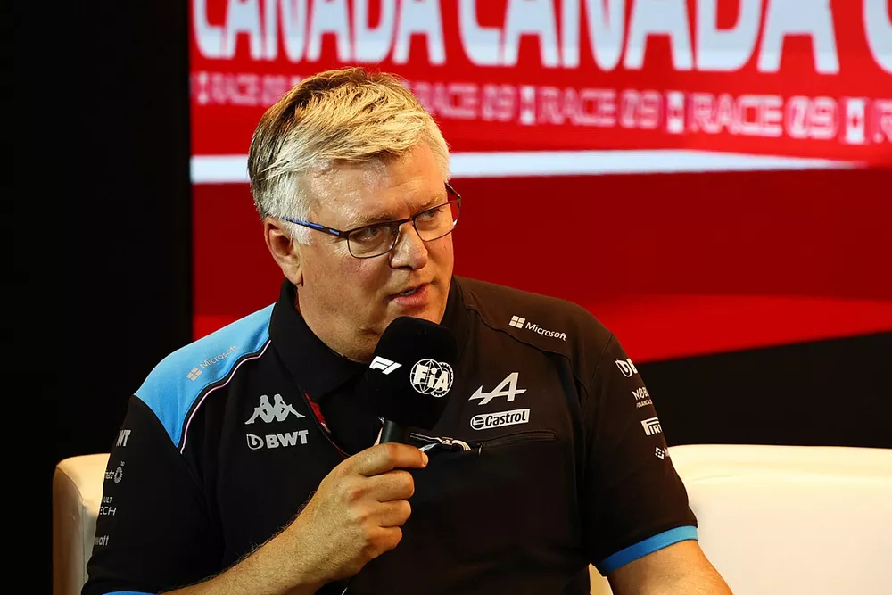 Otmar Szafnauer, director del equipo Alpine F1 Team, en la rueda de prensa de los directores de equipo