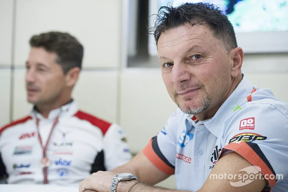 Lucio Cecchinello, Team LCR Honda director del equipo y Fausto Gresini, Aprilia Gresini Racing Team 