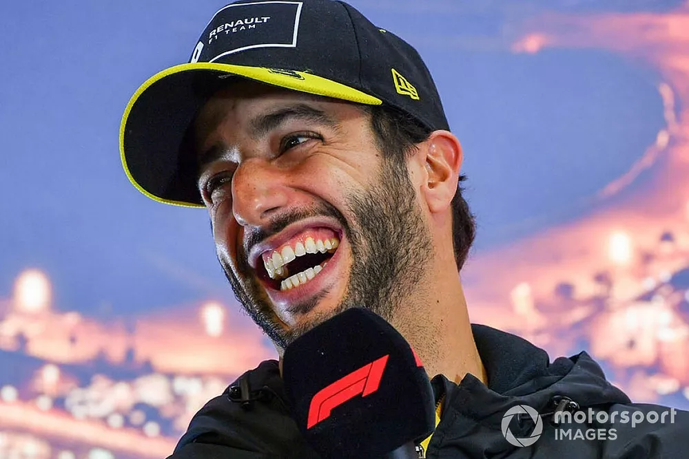 Daniel Ricciardo, Renault F1, en conf&eacute;rence de presse