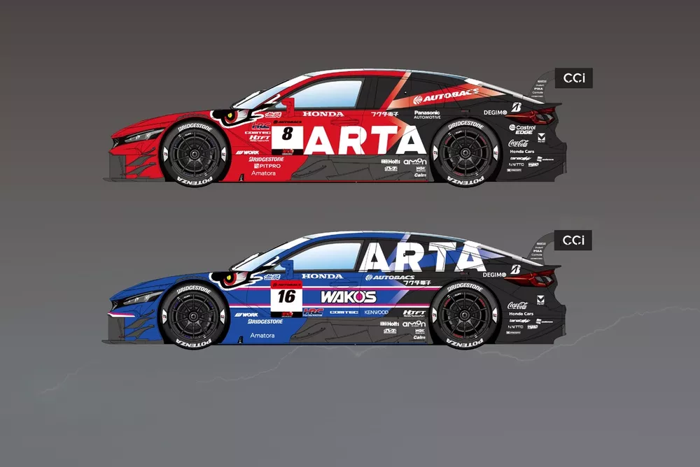 16号車 ARTA無限シビックTYPE R スーパーGT 2025 CIVIC ARTA、2025年のスーパーGT・GT500マシンカラーリングを発表。16号車が