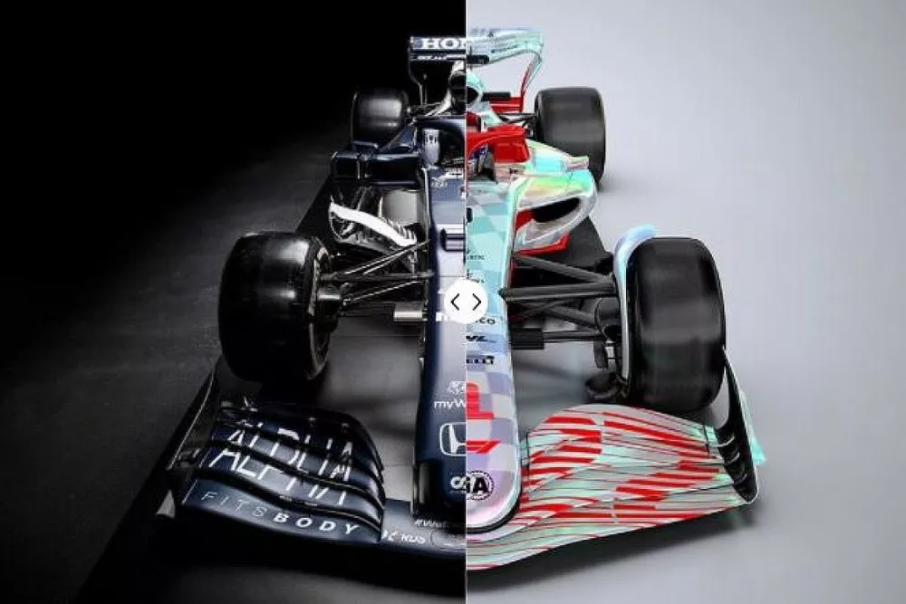 Comparación: coche F1 2021 vs. coche F1 2022 