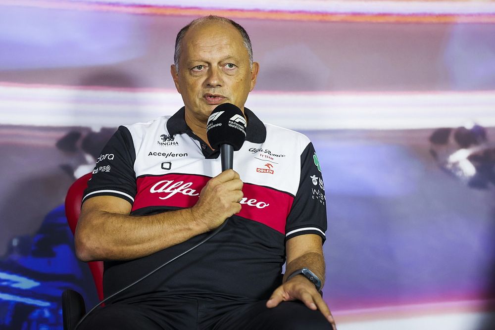 Frederic Vasseur, Team Principal, Alfa Romeo Racing, in the team principals Press Conference