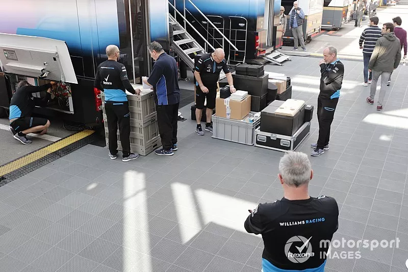 Les m&eacute;caniciens et le mat&eacute;riel de Williams Racing
