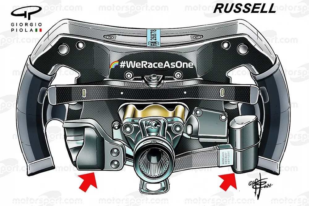 Stuur van George Russell, Mercedes W12