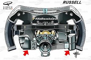 An&aacute;lisis: los cambios en el volante de Russell que ha preparado Mercedes 