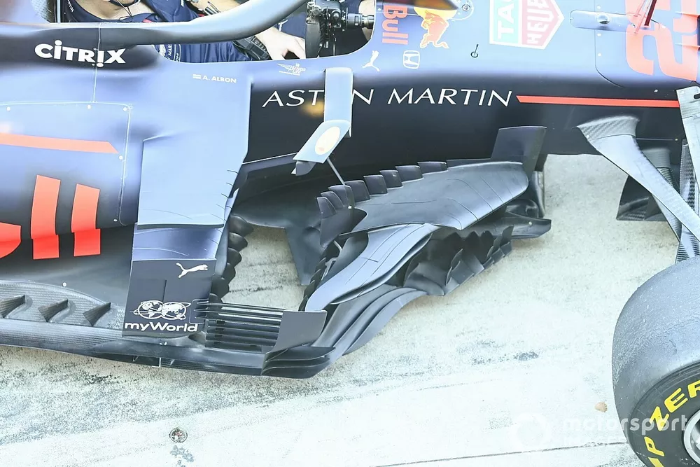 Aero bardgeboard detail on the Red Bull Racing RB16 