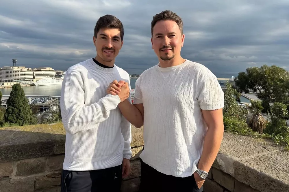 Maverick Vinales with Jorge Lorenzo