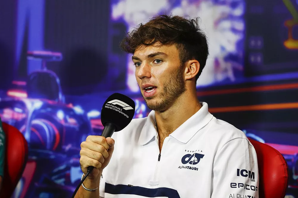 Pierre Gasly, Scuderia AlphaTauri, en conférence de presse