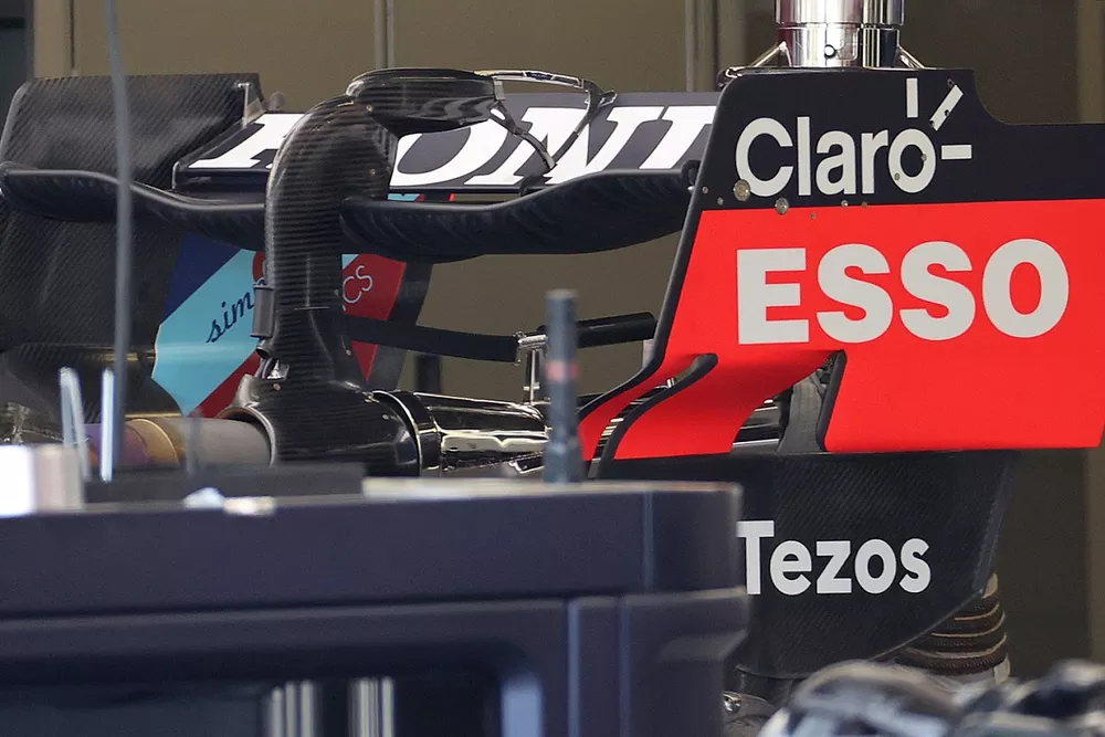 Red Bull Racing RB16B rear wing detail
