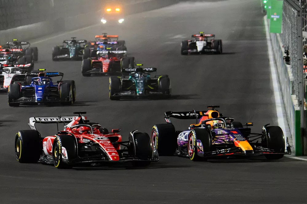 Charles Leclerc, Ferrari SF-23, Max Verstappen, Red Bull Racing RB19