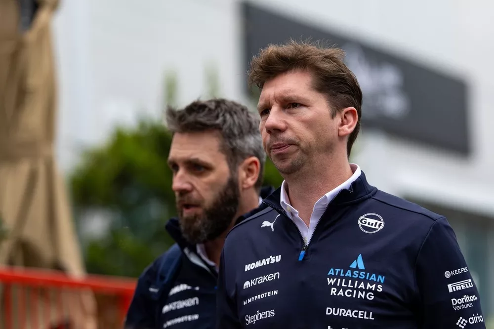 Williams Team Principal James Vowles walks in the paddock