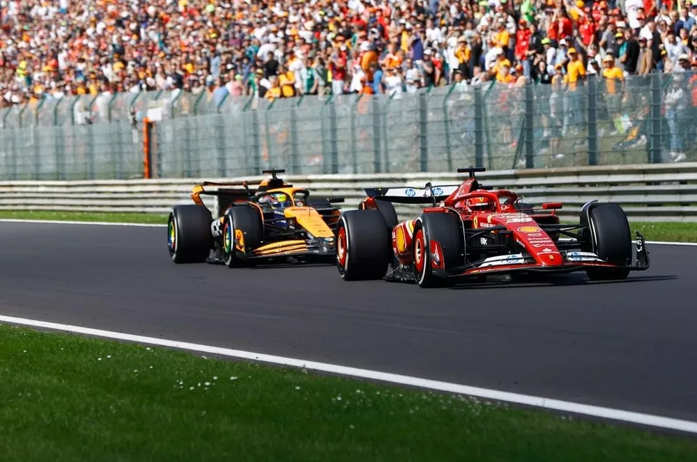 Charles Leclerc, Ferrari SF-24, Oscar Piastri, McLaren MCL38
