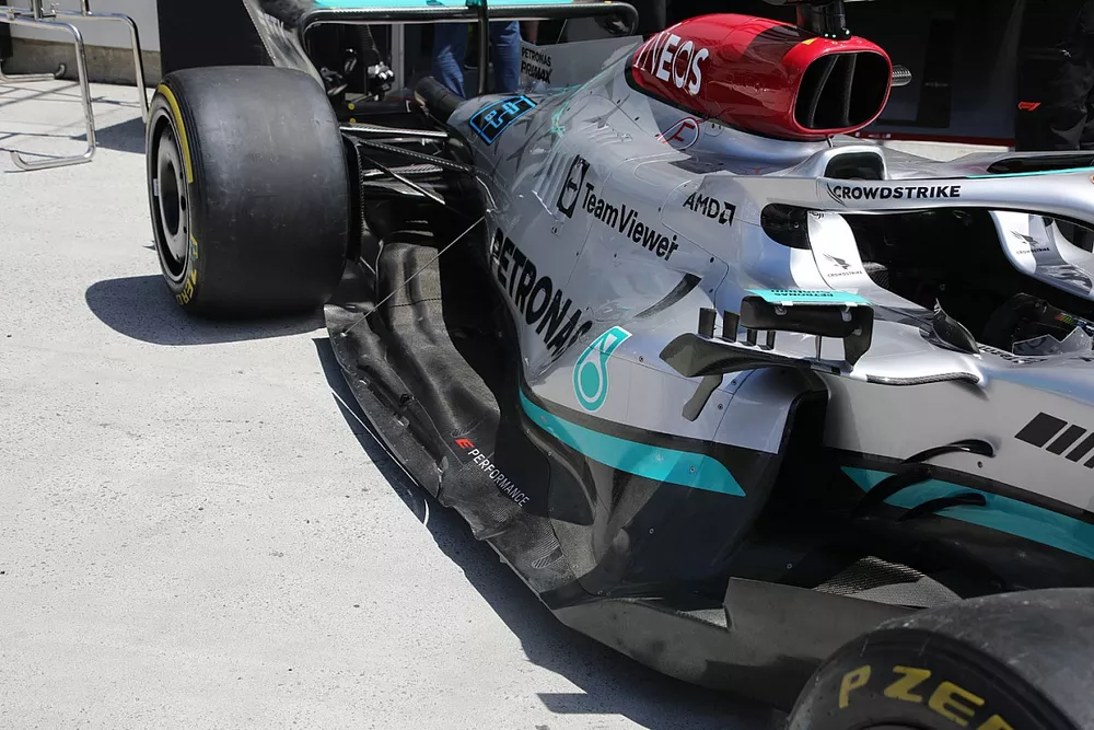 Mercedes W13 side detail