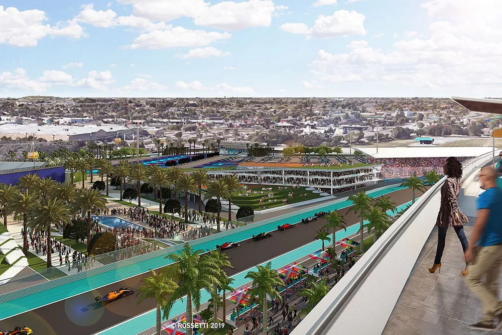Image de synth&egrave;se du circuit F1 de Miami