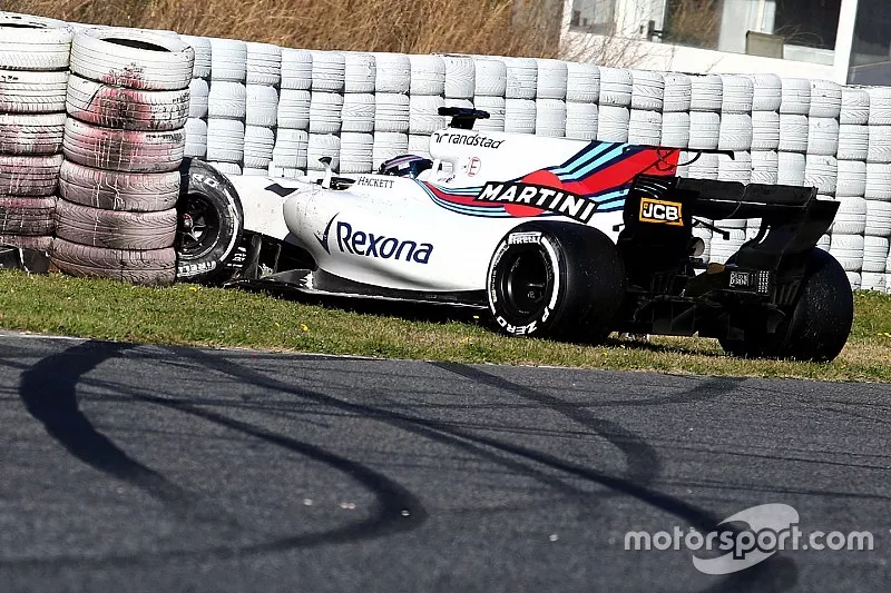 Choque de Lance Stroll, Williams FW40