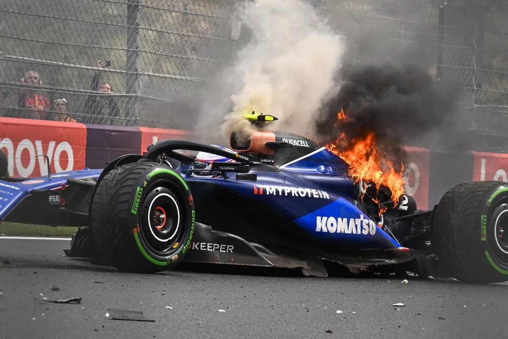 Accidente de Logan Sargeant, Williams FW46
