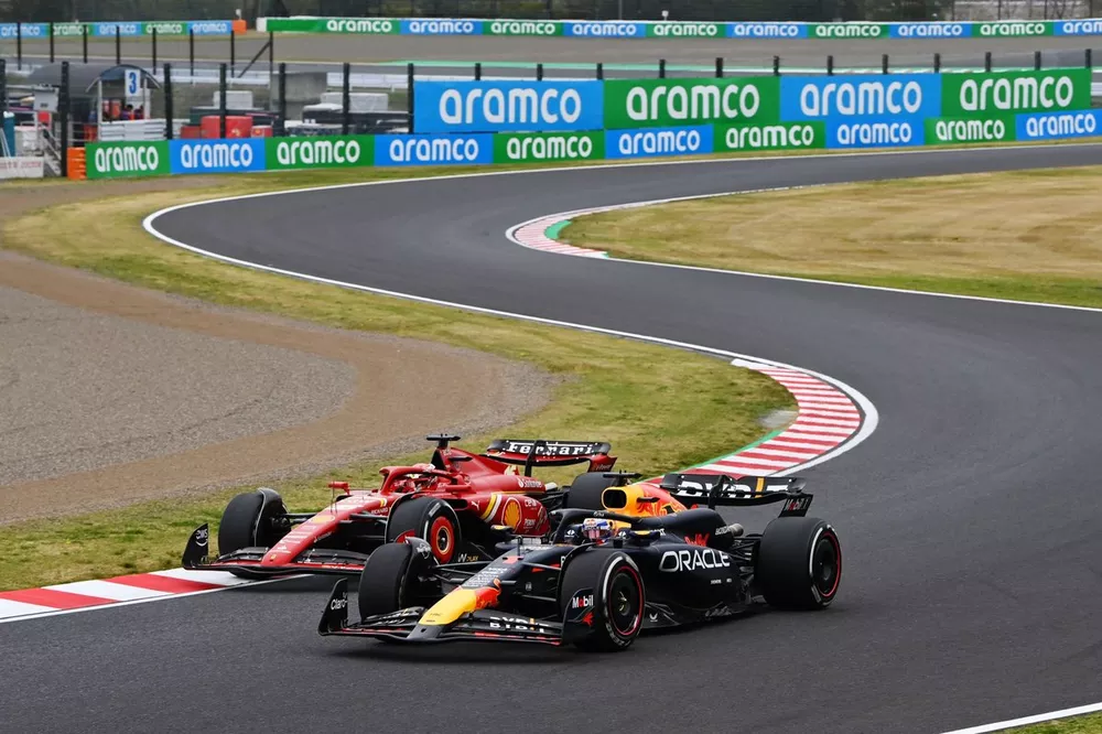 Max Verstappen, Red Bull Racing RB20, Charles Leclerc, Ferrari SF-24