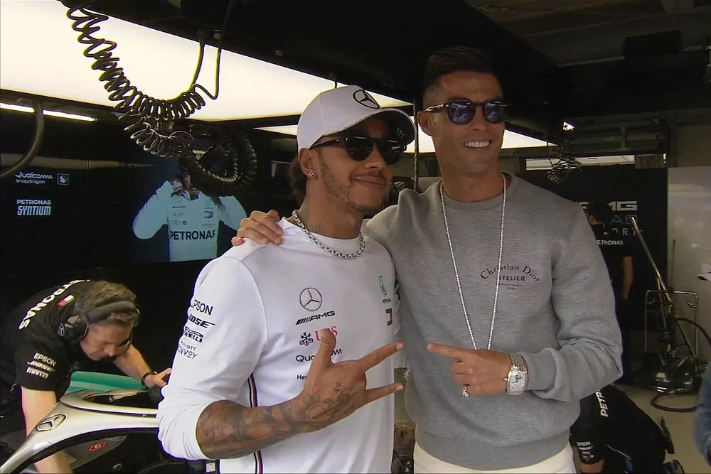 Cristiano Ronaldo e Lewis Hamilton